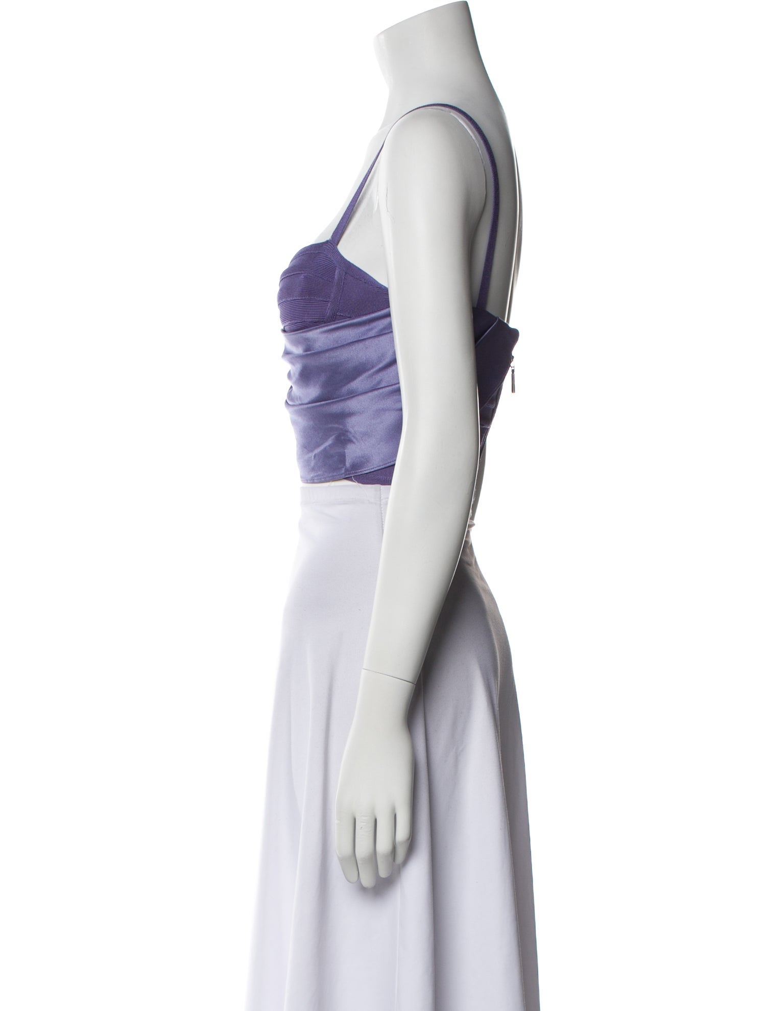 Herve Leger x Law Roach Square Neckline Sleeveless Crop Top